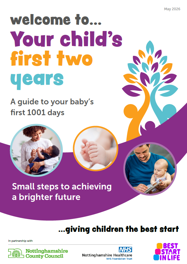 Welcome to your child's first two years. A guide to your baby's first 1001 days. Small steps to acheiving a brighter future.  Giving children the best start.