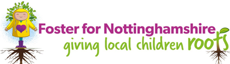Logo Foster for Nottinghamshire - giving local children roots