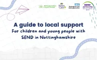 A guide to local support for children and young people with SEND in Nottinghamshire