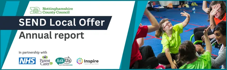 Images shows Nottinghamshire SEND Local Offer annual report banner