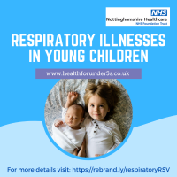 Image shows respiratory illness in young children graphic