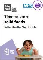Time to start solid foods easy read cover
