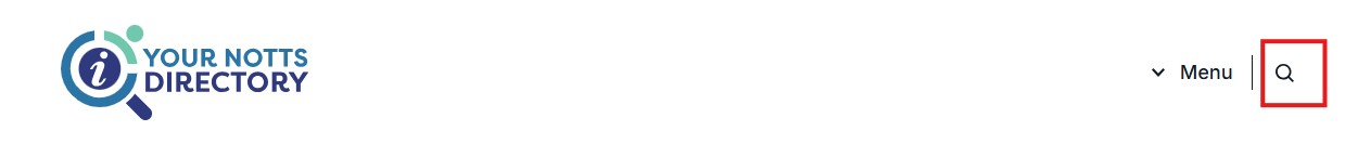 Image of the Your Notts Directory search bar