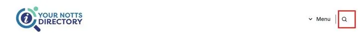 Image of the Your Notts Directory search bar