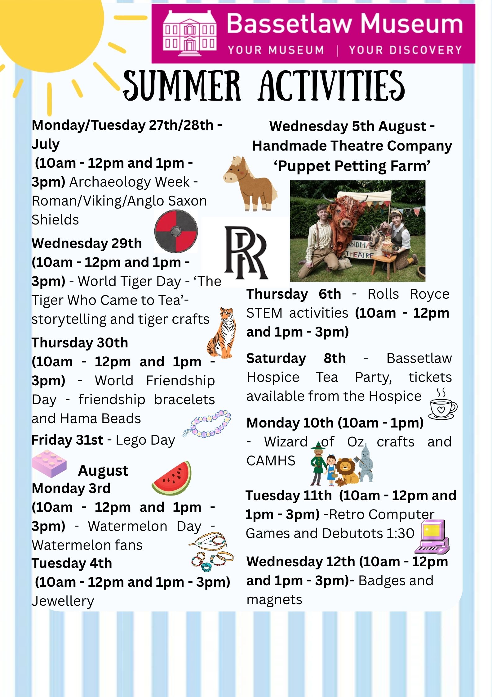 Bassetlaw Museum Summer 2026 Activities