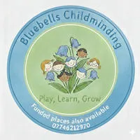 Bluebells Childminding logo. Play, learn, grow.