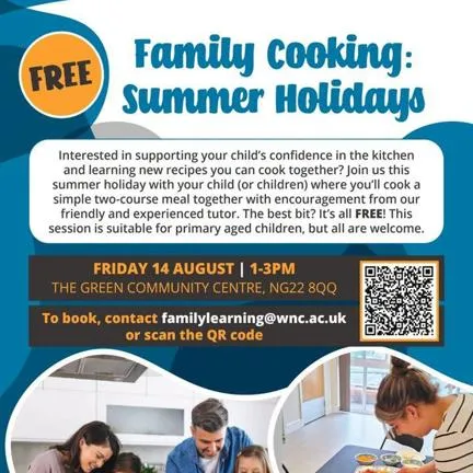Family cooking poster