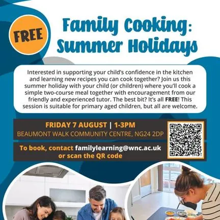Family cooking poster