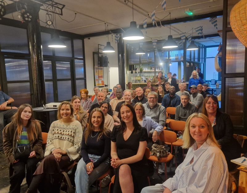 Our relaunch event at Laceworks Bar, September 2025