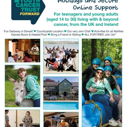 Poster for Youth Cancer Trust Wellbeing holidays