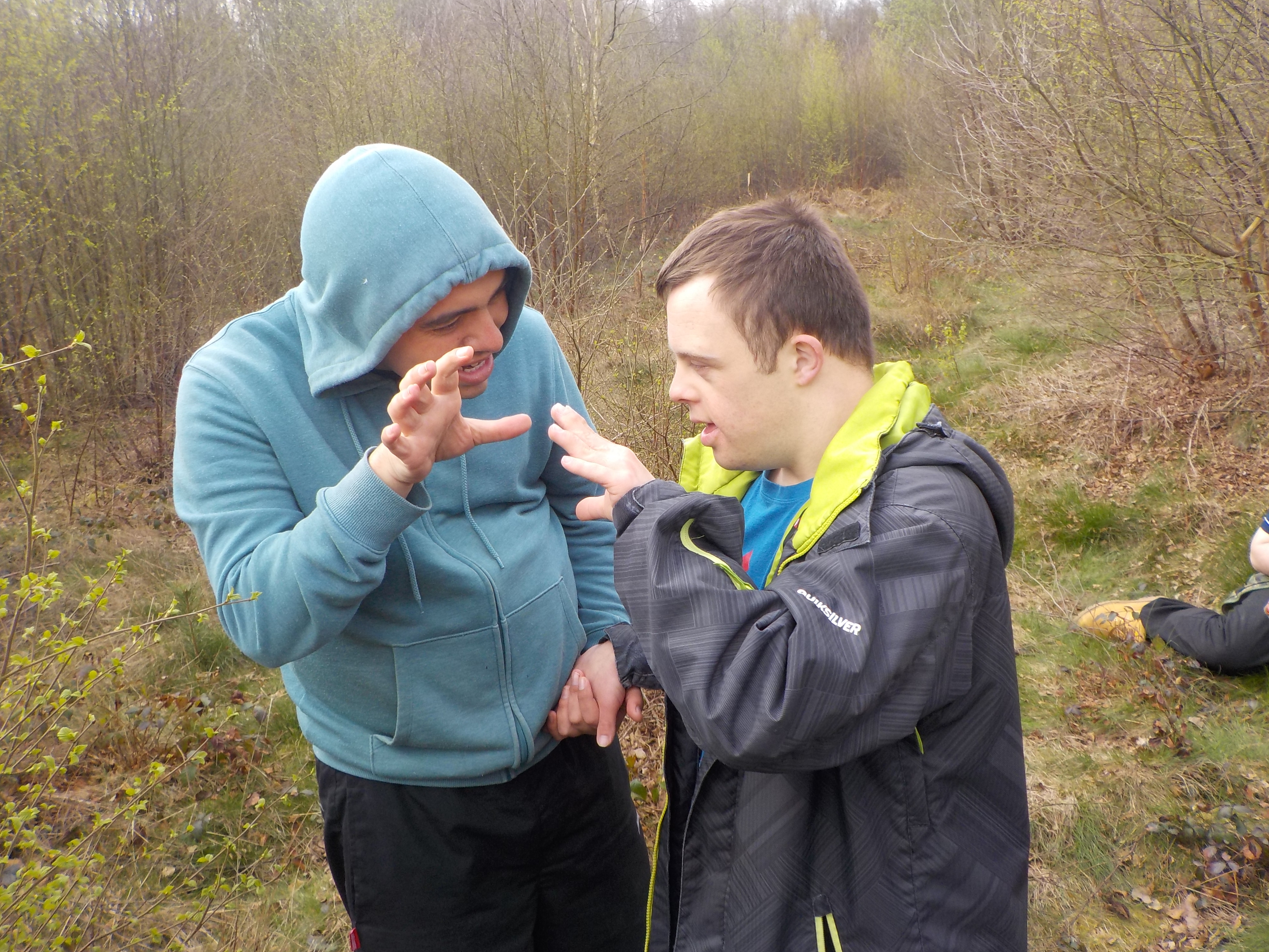 Two young men in the outdoors