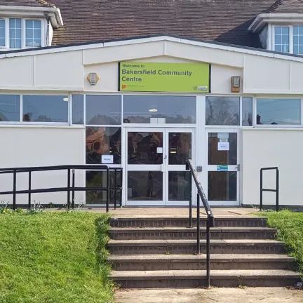 Image of front of Bakersfield community centre building