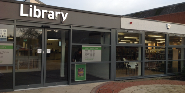 Exterior shot of Bingham Library