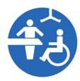 Changing places logo white on blue