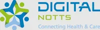 Digital Notts logo. Connecting health and care