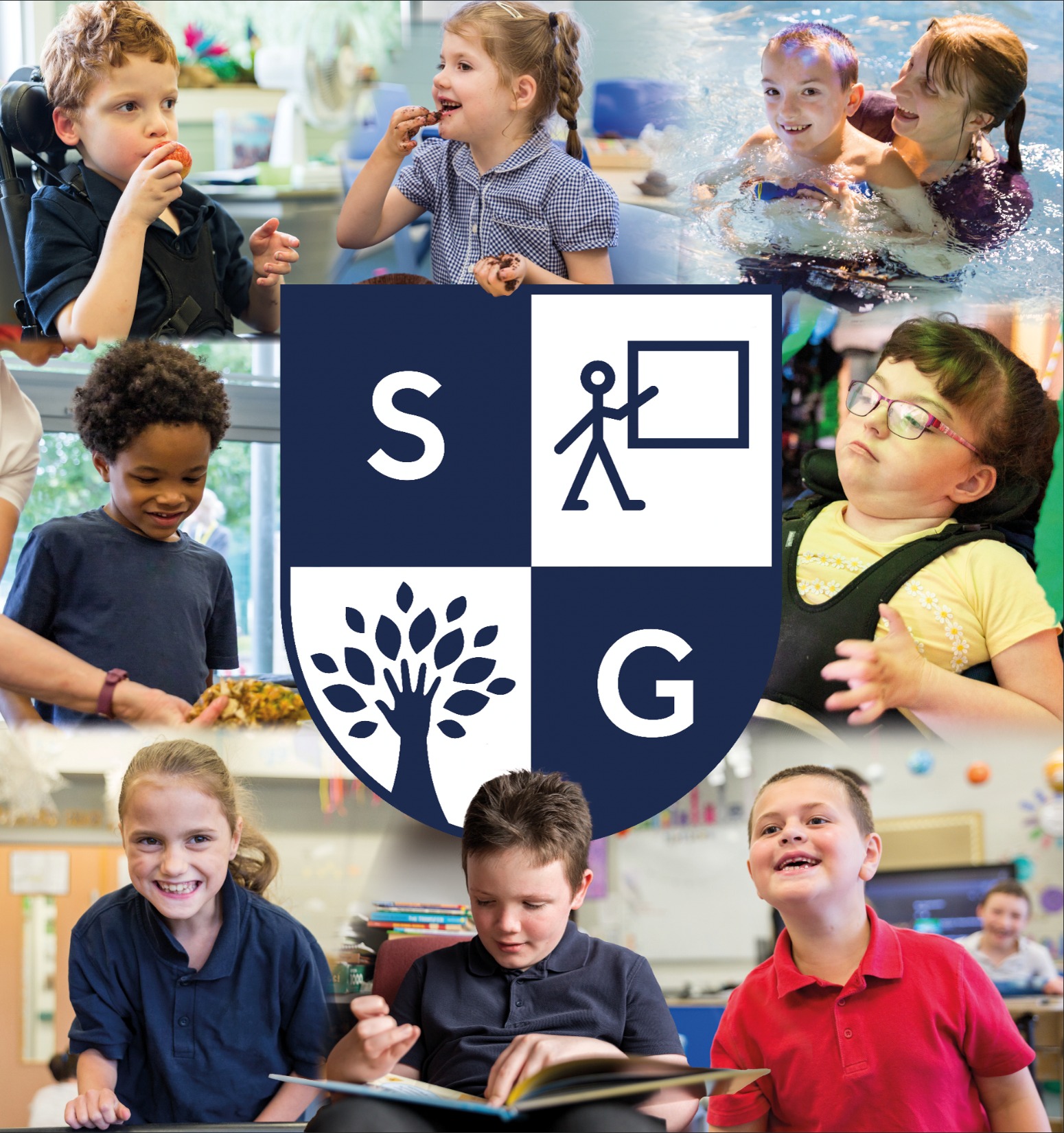 School logo and decorative image
