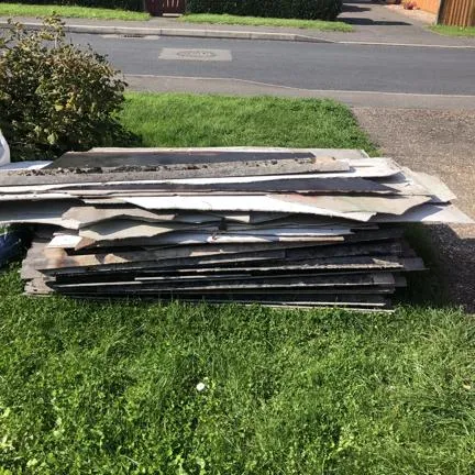 Example of loose asbestos which can be collected and disposed of