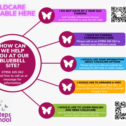 Bluebell Hill childcare Poster with QR Codes