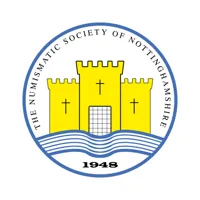 Numismatic Society of Notts Logo circle containing a yellow castle over water.