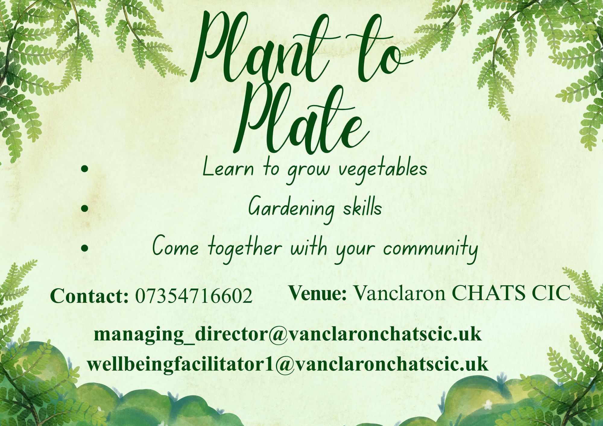 Details of the workshop