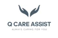 Logo two hands with text q care assist always caring for you