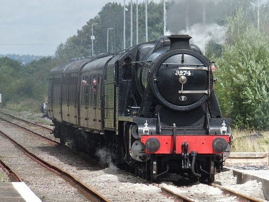 Picture of a black steam train