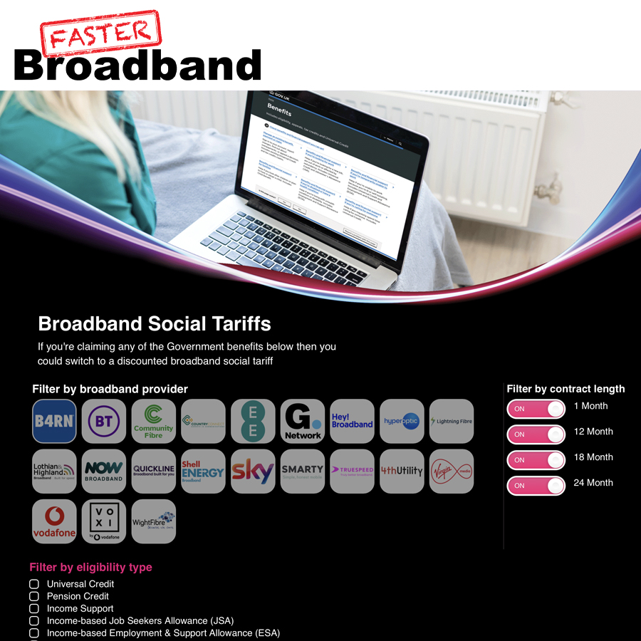 Social tariff broadband