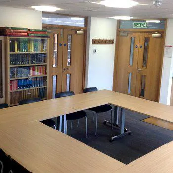 Stapleford Room 4
Wooden square shaped desks.