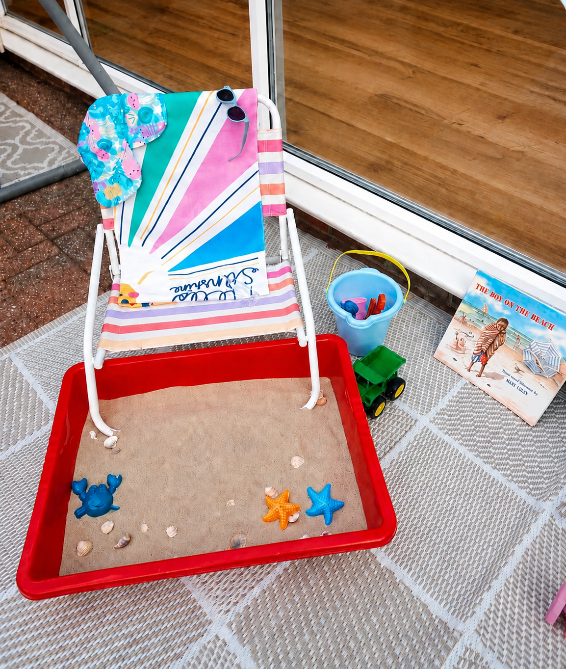 Lets go to the beach sand tray activity