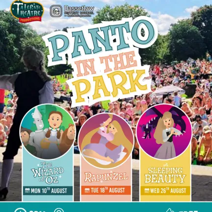 FREE panto in the park 2pm, Kings park, Retford 10, 18, 26 August