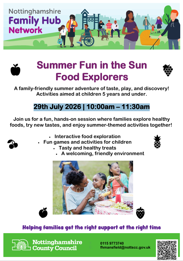 Summer Fun in the Sun. Food Explorers session poster 